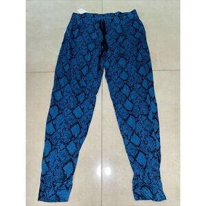 Jenni Intimates Snakeskin Pattern Drawstring Pajama Pants Blue Women’s Size M